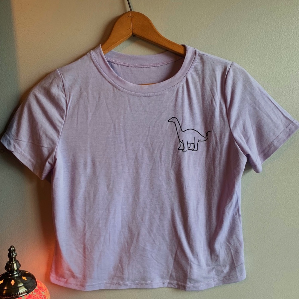 Cute Dino Crop Top shirt